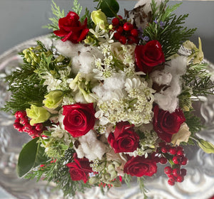 The Holiday Newsletter--posies, holly, and a good cocktail